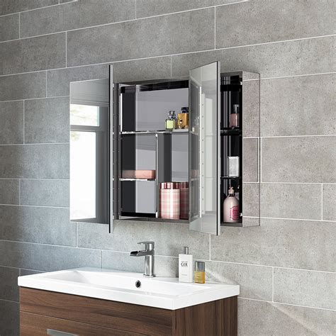 steel bathroom cabinet with mirror|bathroom cabinet with internal mirrors.